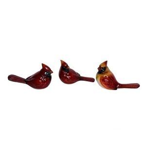 CLEARANCE Manual Woodworkers Set of 3 Christmas Resin Red Cardinals